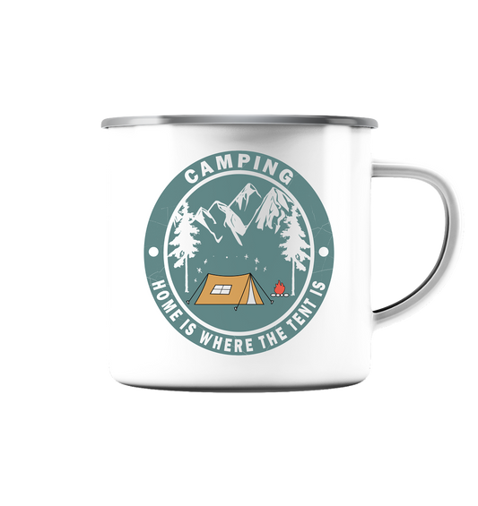 Emaille-Tasse "Camping"