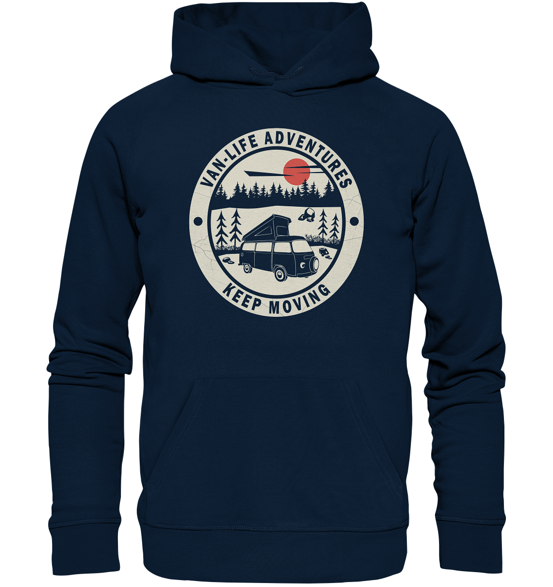 Hoodie "Vanlife - Keep Moving" | Bio-Qualität | Vegan | Unisex