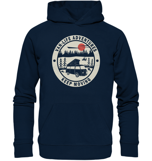 Hoodie "Vanlife - Keep Moving" | Bio-Qualität | Vegan | Unisex