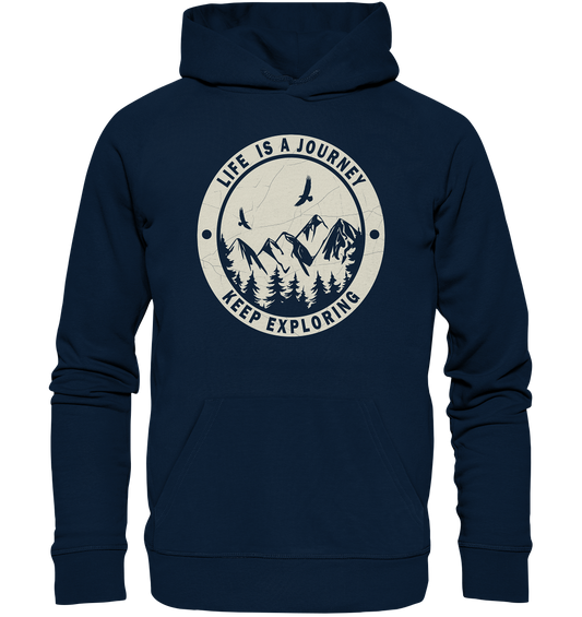 Hoodie "Keep Exploring" | Bio-Qualität | Vegan | Unisex