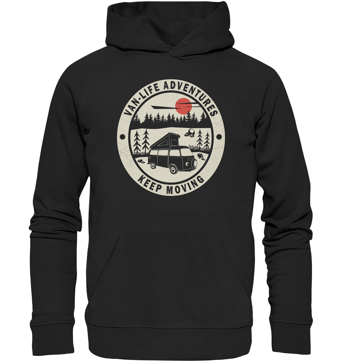 Hoodie "Vanlife - Keep Moving" | Bio-Qualität | Vegan | Unisex