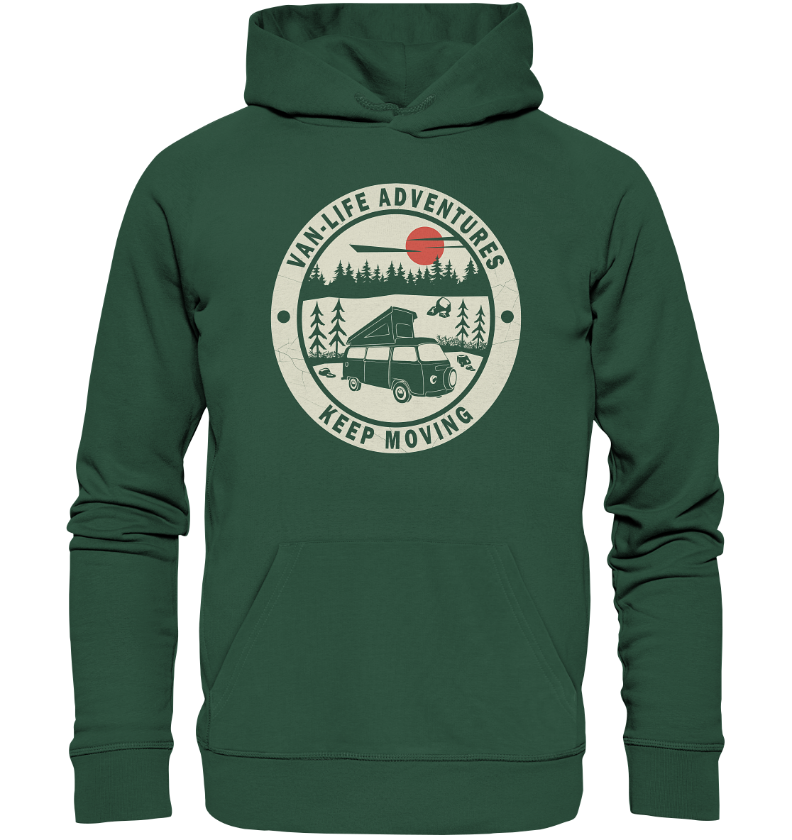 Hoodie "Vanlife - Keep Moving" | Bio-Qualität | Vegan | Unisex