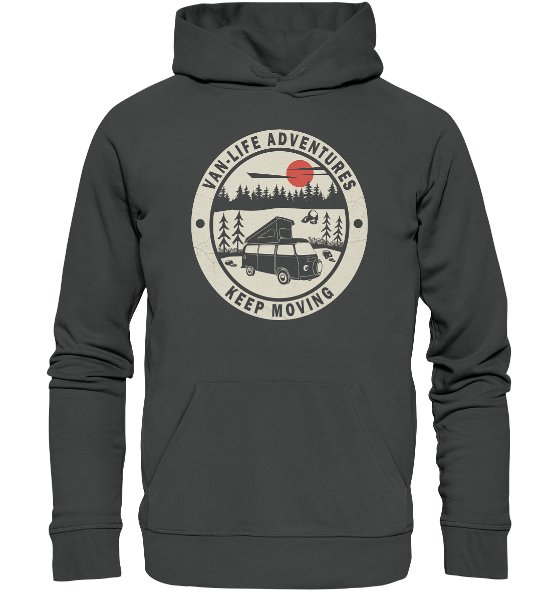 Hoodie "Vanlife - Keep Moving" | Bio-Qualität | Vegan | Unisex