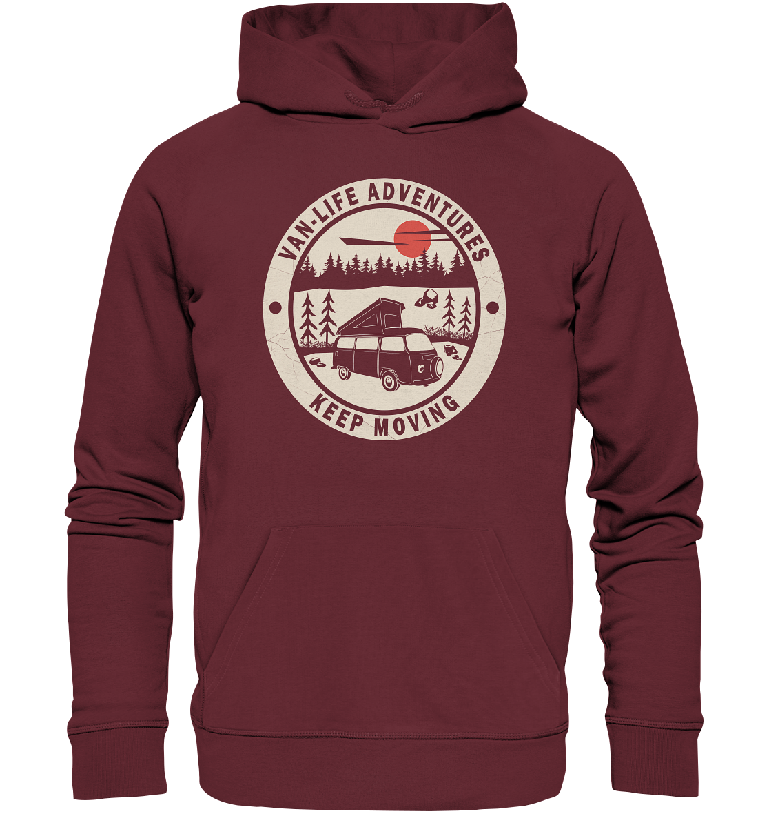 Hoodie "Vanlife - Keep Moving" | Bio-Qualität | Vegan | Unisex