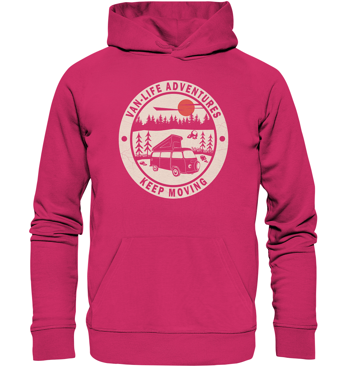 Hoodie "Vanlife - Keep Moving" | Bio-Qualität | Vegan | Unisex