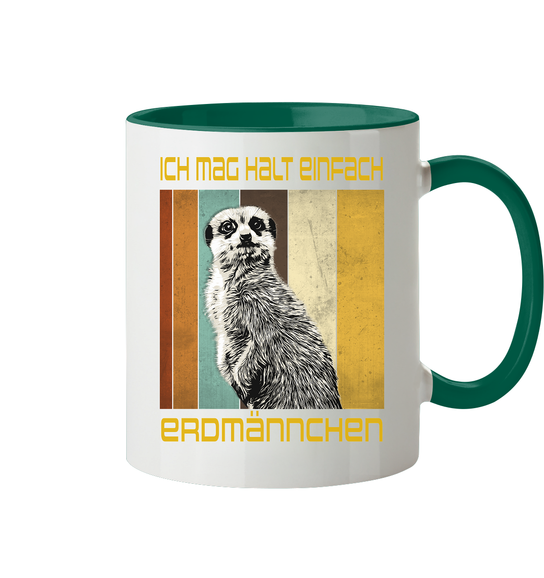 Tasse "Erdmännchen" | 2-Farbig | Beidseitig Bedruckt