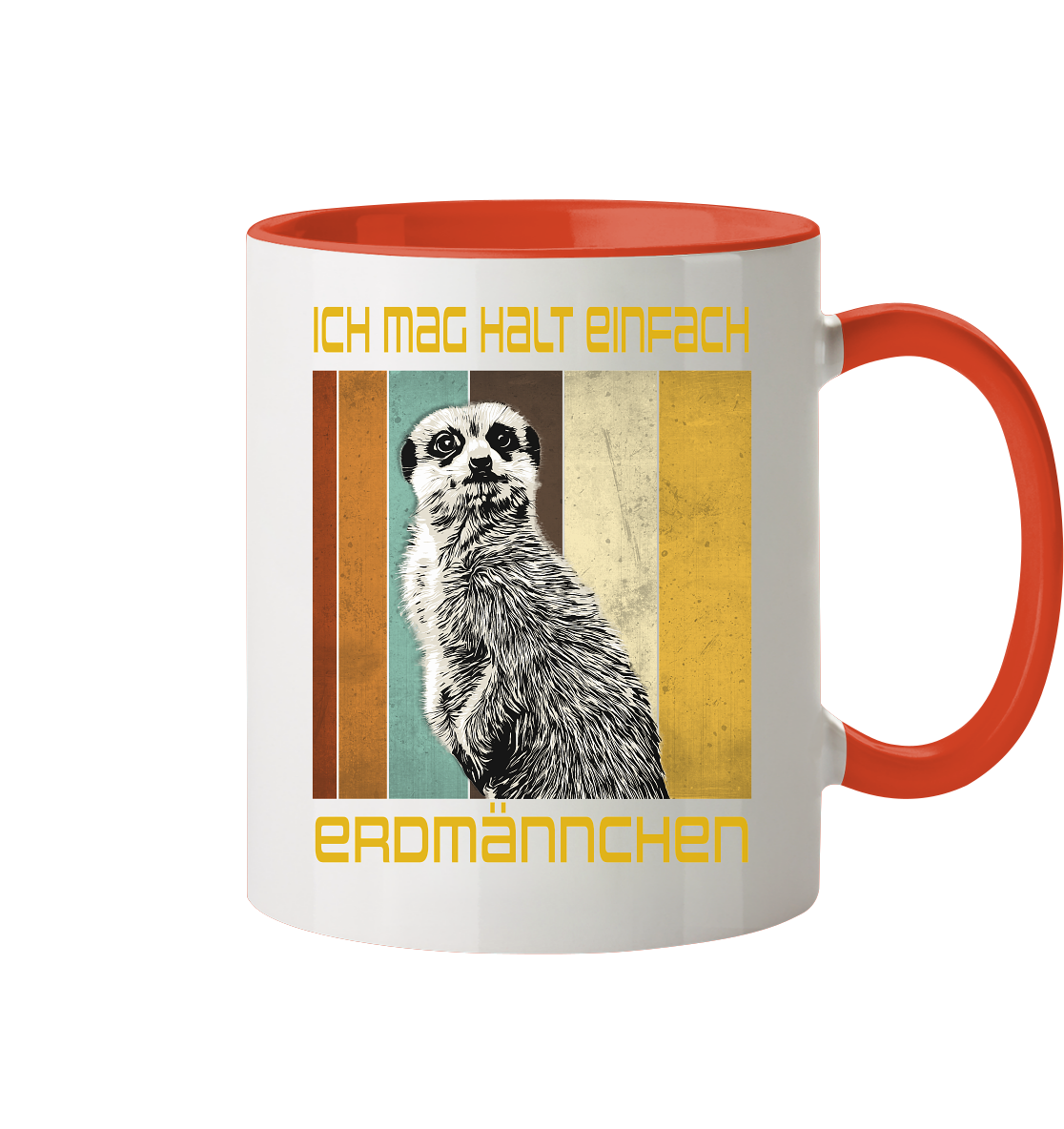 Tasse "Erdmännchen" | 2-Farbig | Beidseitig Bedruckt