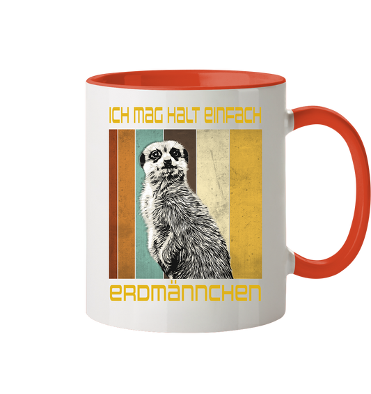 Tasse "Erdmännchen" | 2-Farbig | Beidseitig Bedruckt