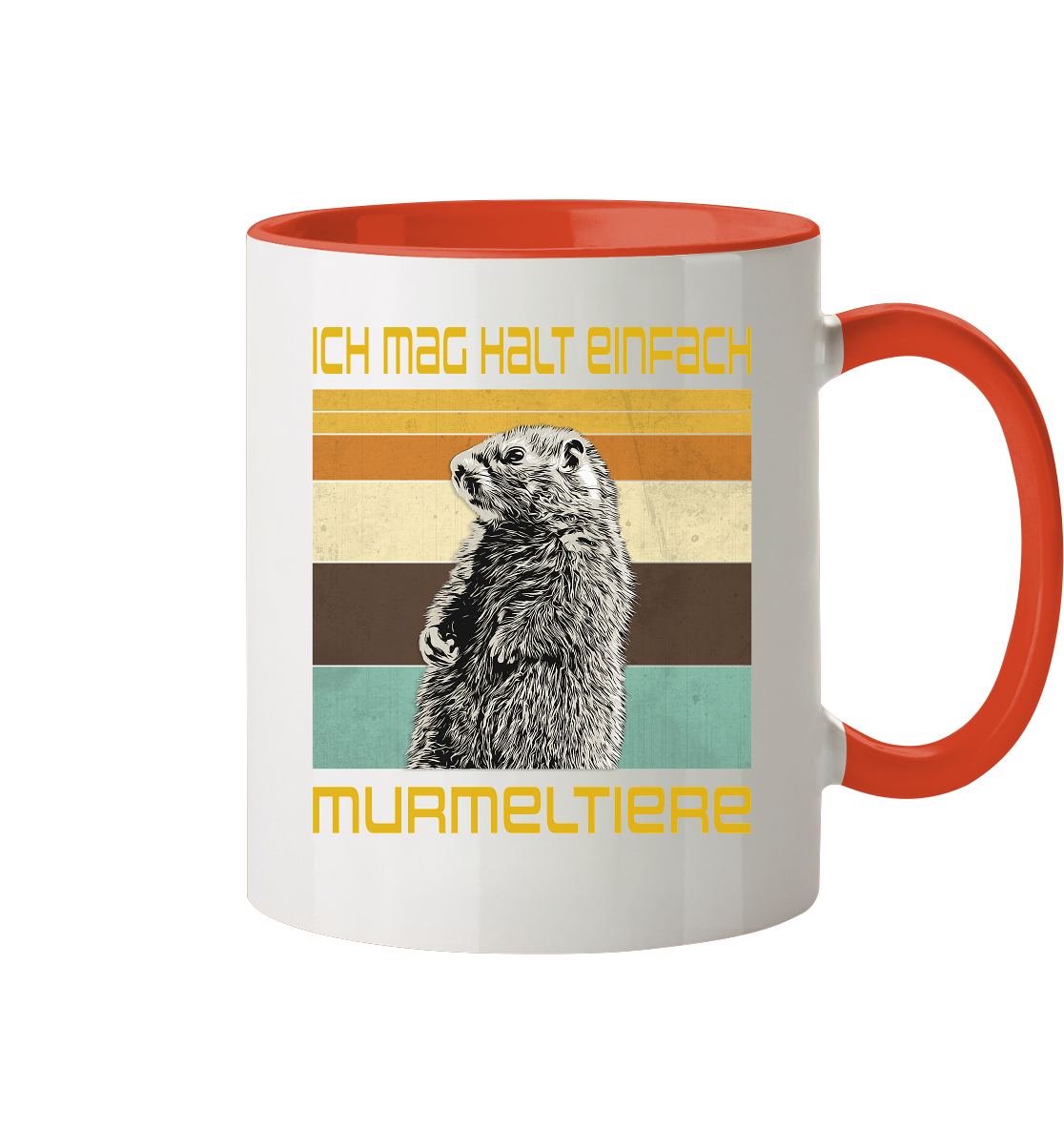 Tasse "Murmeltier" | 2-Farbig | Beidseitig bedruckt